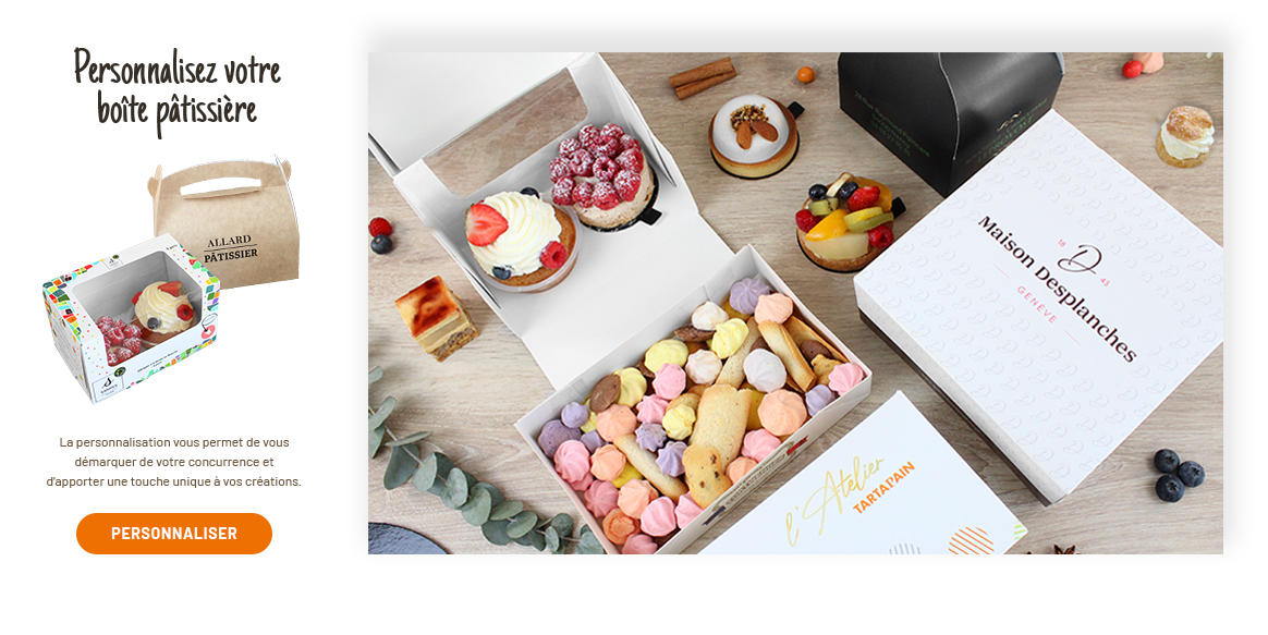 personnalisation boite pâtisserie